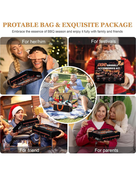 Kit de Accesorios para Parrilla Leonyo 37 Piezas - Espátulas y Más