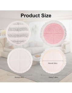 Almohadillas de Mopa Eléctrica GreeSuit 16 cm - 4 Paquete 2