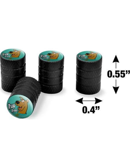 Tapa de Válvula de Aluminio Scooby-Doo - 4 Piezas