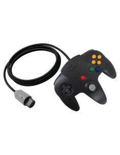Controlador con Cable N64 Hevituwhe Negro - 2 Piezas