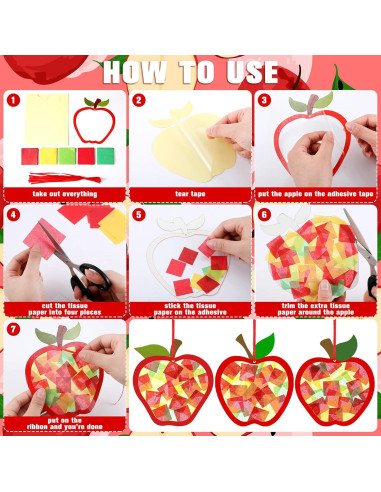 Kit de Manualidades DIY Yaomiao 30 Piezas Atrapa Luz Manzana