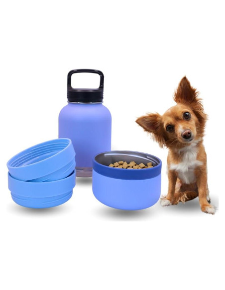 Estación de Agua para Mascotas OhmyPet 32oz con 3 Cuencos