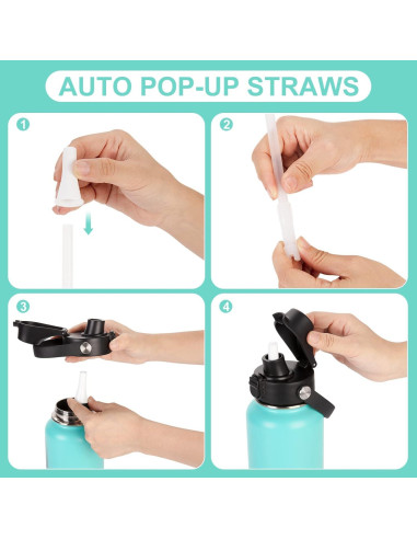 Tapa Auto Flip EIPOSAU para Botellas Boca Ancha - A Prueba de Fugas