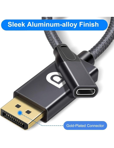 Adaptador USB C hembra a DisplayPort macho Elebase 4K 60Hz