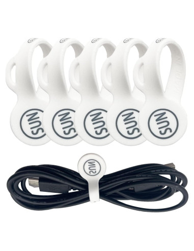 Clips Magnéticos para Cables SUNFICON - Paquete de 5 Blancos