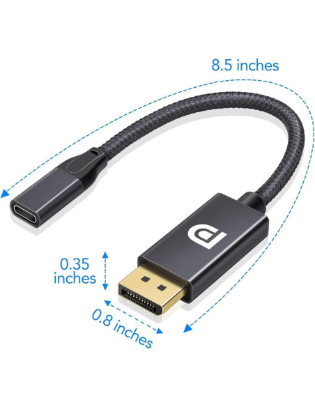 Adaptador USB C hembra a DisplayPort macho Elebase 4K 60Hz