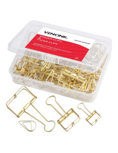 Set de 38 Clips de Papel Dorados VENCINK - Variados