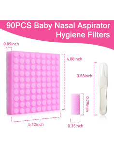 Filtros de Reemplazo para Aspirador Nasal NozeBot - 90 Piezas 2