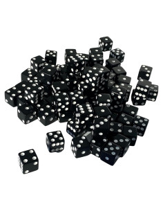 Dados Estándar 16 mm Mr. Chips Negros - Paquete de 200