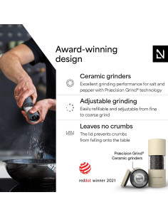 Juego de Molinillos de Sal y Pimienta LARS NYSM 2 Piezas 2