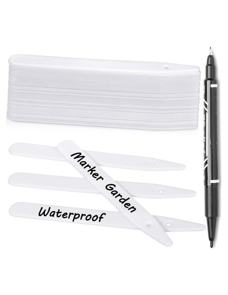 Etiquetas de Jardín Whaline 200 Pcs Blancas 10 CM Impermeables