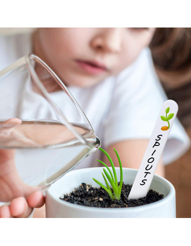 Etiquetas de Jardín Whaline 200 Pcs Blancas 10 CM Impermeables