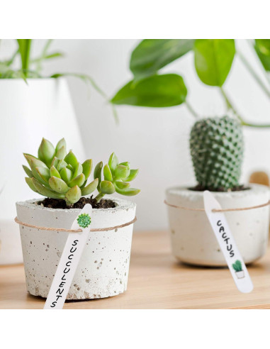 Etiquetas de Jardín Whaline 200 Pcs Blancas 10 CM Impermeables