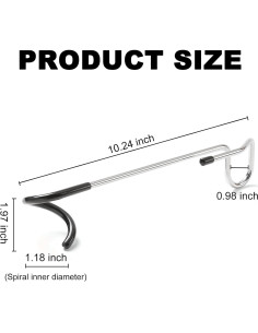 Ganchos para Alimentador de Aves Anranmm - 2 Piezas, Acero Negro 2