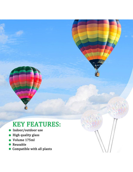 Bola de Riego Automática de Vidrio FT HITA - 4 Paquetes Bola de Riego Automática de Vidrio FT HITA - 4 Paquetes