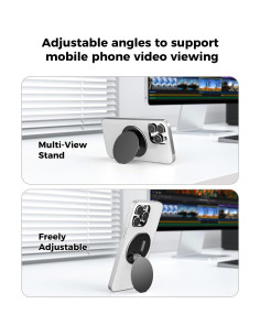 Soporte Magnético para Teléfono KERZEAT con Anillo Dedo - Metal Negro 2