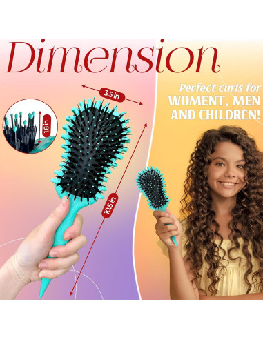 Cepillo Definidor de Rizos AURALIA Verde 25.4x7.6cm