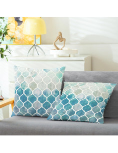 Fundas de Cojín Decorativas CaliTime Pack de 2 40x40 cm Geométrico 2