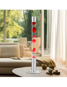 Lámpara de Movimiento Líquido LKUA 76 cm Agua Blanca Cera Roja 2