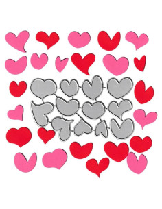 12 Troqueles de Corte Corazón AHTOLS para Scrapbooking