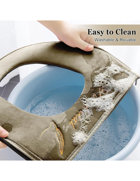 Almohadilla de Asiento de Inodoro Calentada Timecity Marrón 43x37cm