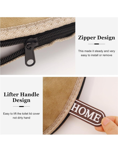 Almohadilla de Asiento de Inodoro Calentada Timecity Marrón 43x37cm