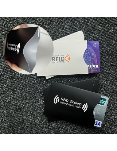10 Fundas Bloqueadoras RFID RWSEFK para Tarjetas de Crédito y Débito