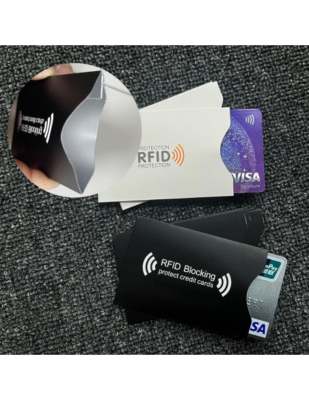 10 Fundas Bloqueadoras RFID RWSEFK para Tarjetas de Crédito y Débito