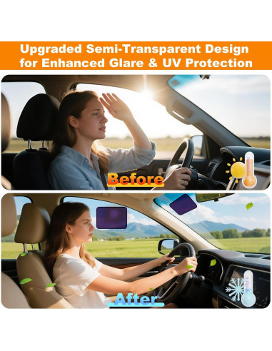 Sombrillas Cuadradas para Ventanas de Auto KOCZIL 25x18cm