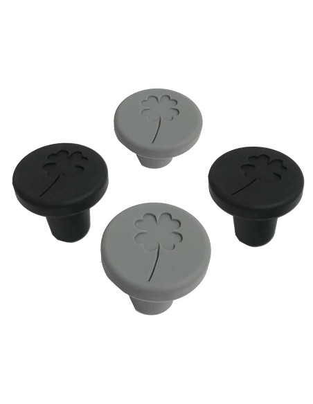 Tapones de Vino de Silicona JCSMARTEC - Juego de 4 Trébol Tapones de Vino de Silicona JCSMARTEC - Juego de 4 Trébol