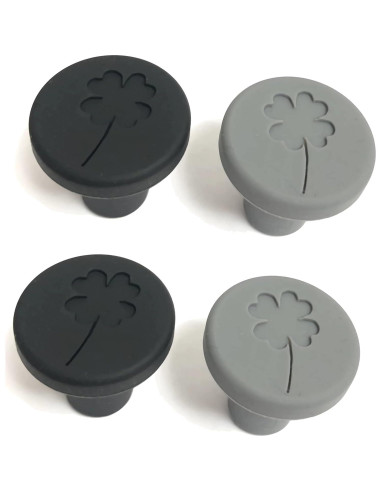Tapones de Vino de Silicona JCSMARTEC - Juego de 4 Trébol