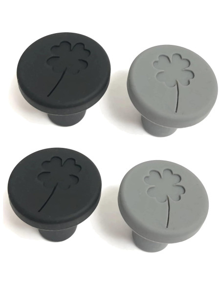 Tapones de Vino de Silicona JCSMARTEC - Juego de 4 Trébol Tapones de Vino de Silicona JCSMARTEC - Juego de 4 Trébol