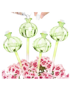 4 Esferas de Autorriego de Vidrio FWYDRJZC 20.3 cm Verde