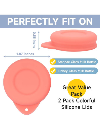 2 Tapas de Silicona Reutilizables 48mm Purekra para Botellas