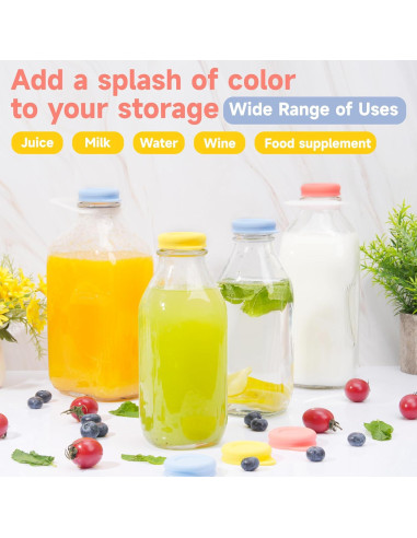 2 Tapas de Silicona Reutilizables 48mm Purekra para Botellas