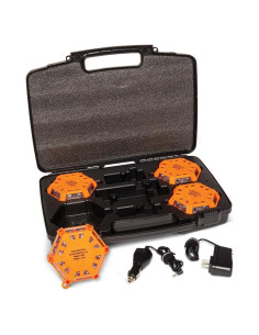 Kit de Señalización LED Aervoe 4 Piezas con Estuche y Cargadores