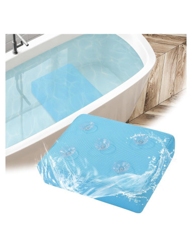 Cojín de Baño MABOZOO Azul 40.64x30.48x10.16 cm con Ventosas