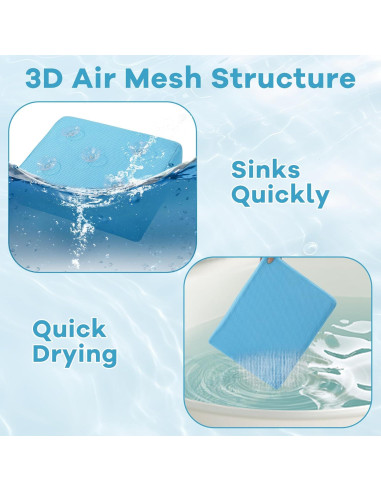 Cojín de Baño MABOZOO Azul 40.64x30.48x10.16 cm con Ventosas