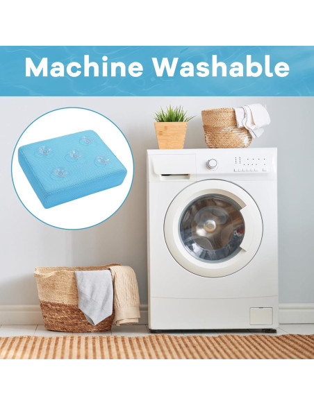 Cojín de Baño MABOZOO Azul 40.64x30.48x10.16 cm con Ventosas