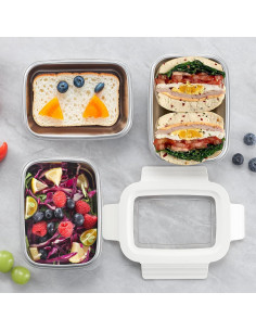 Contenedor de Alimentos BEFOY Acero Inoxidable 4PCS 650ml Hermético 2