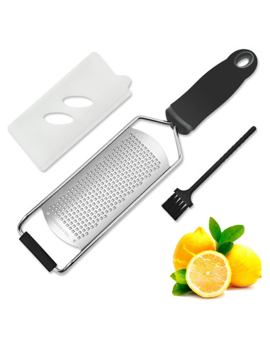 Rallador de Queso y Limón ISZW de Acero Inoxidable Negro
