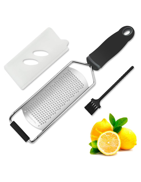 Rallador de Queso y Limón ISZW de Acero Inoxidable Negro