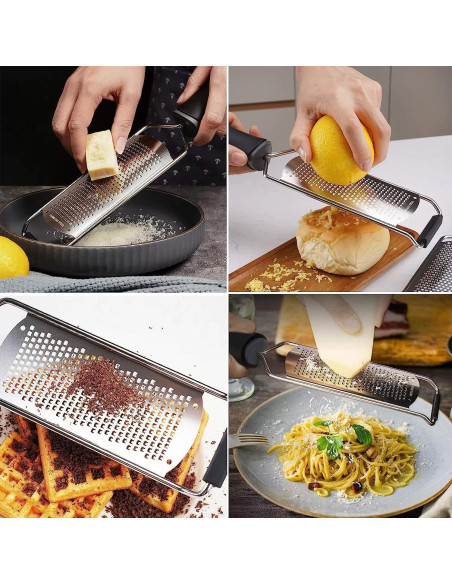 Rallador de Queso y Limón ISZW de Acero Inoxidable Negro