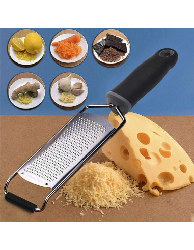 Rallador de Queso y Limón ISZW de Acero Inoxidable Negro