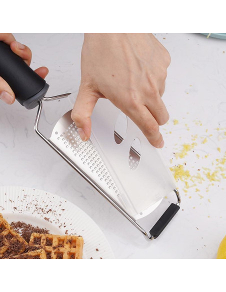 Rallador de Queso y Limón ISZW de Acero Inoxidable Negro