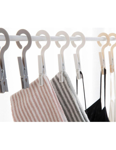 Paquete de 12 Clips de Secado Portátiles JCBIZ Beige