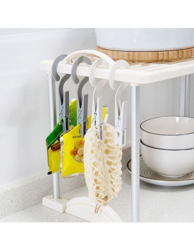 Paquete de 12 Clips de Secado Portátiles JCBIZ Beige