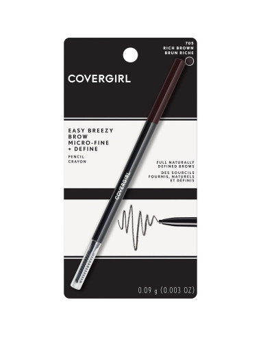 Lápiz de Cejas Micro-Fino Covergirl 705 Marrón Rico 1 Unidad