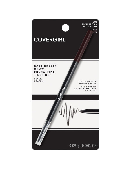 Lápiz de Cejas Micro-Fino Covergirl 705 Marrón Rico 1 Unidad