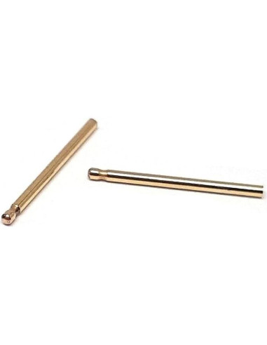 Poste de Muesca 0.8x11mm Baño de Oro Rashbel - 20 Piezas